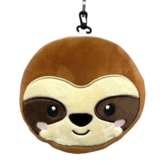 Sleepy Sloth Eye Mask Travel Pillow 2 in 1 Relaxeazzz Compact Zippered Clip On - Picture 2 of 10